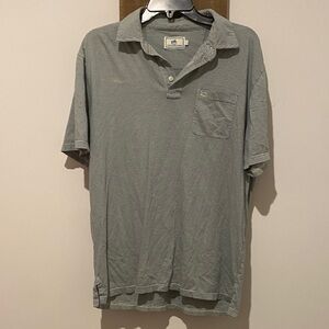 Southern Tide Striped Polo Shirt - Gray